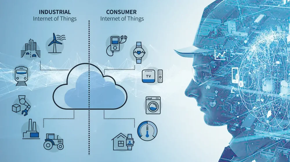 Difference between IIoT vs  IoT Technologies e1773463274246
